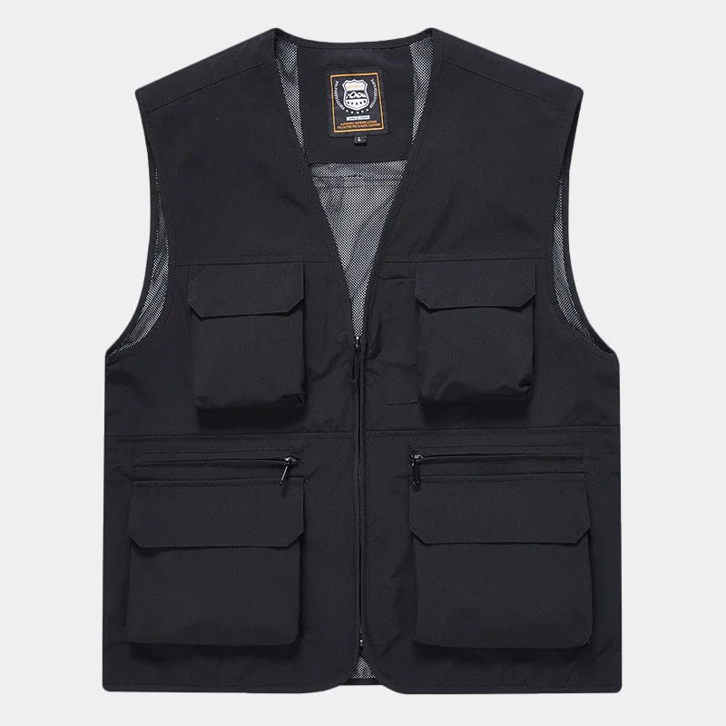 Men’s Multi-Pocket Utility Vest – Lightweight Casual Tooling Style Waistcoat for Everyday Wear Trekker Essentials