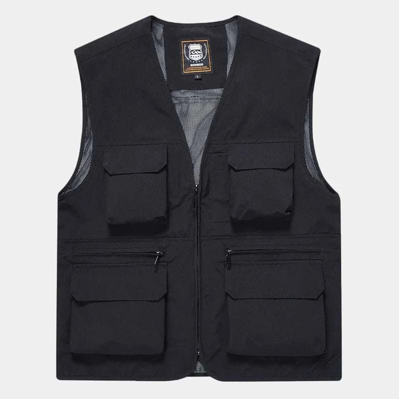 Men's Multi-Pocket Utility Vest – Lightweight Casual Tooling Style