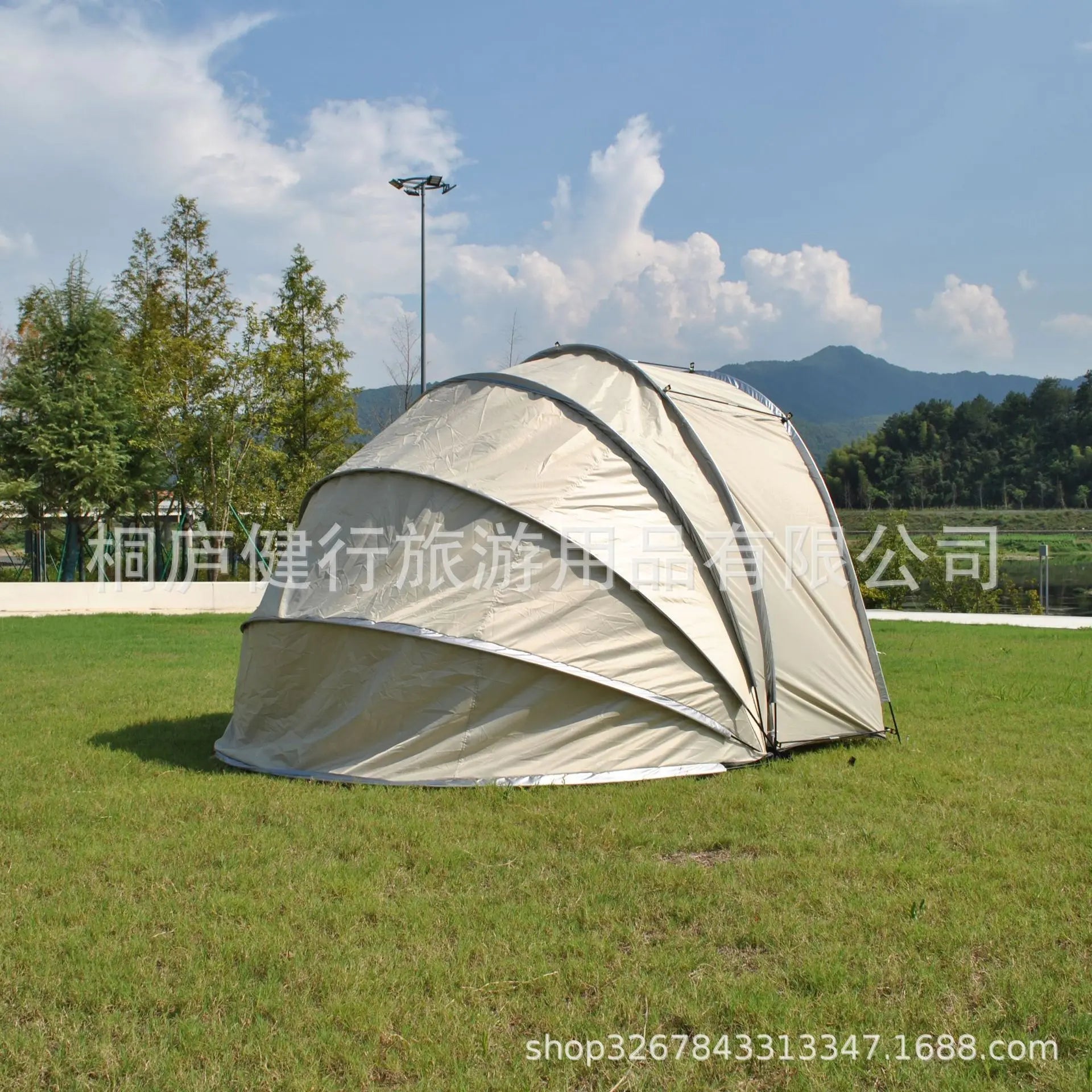 Rainproof Multi-Use Shelter Tent – 600D Oxford Fabric, Fiberglass Poles, Fits 3–4 People Trekker Essentials