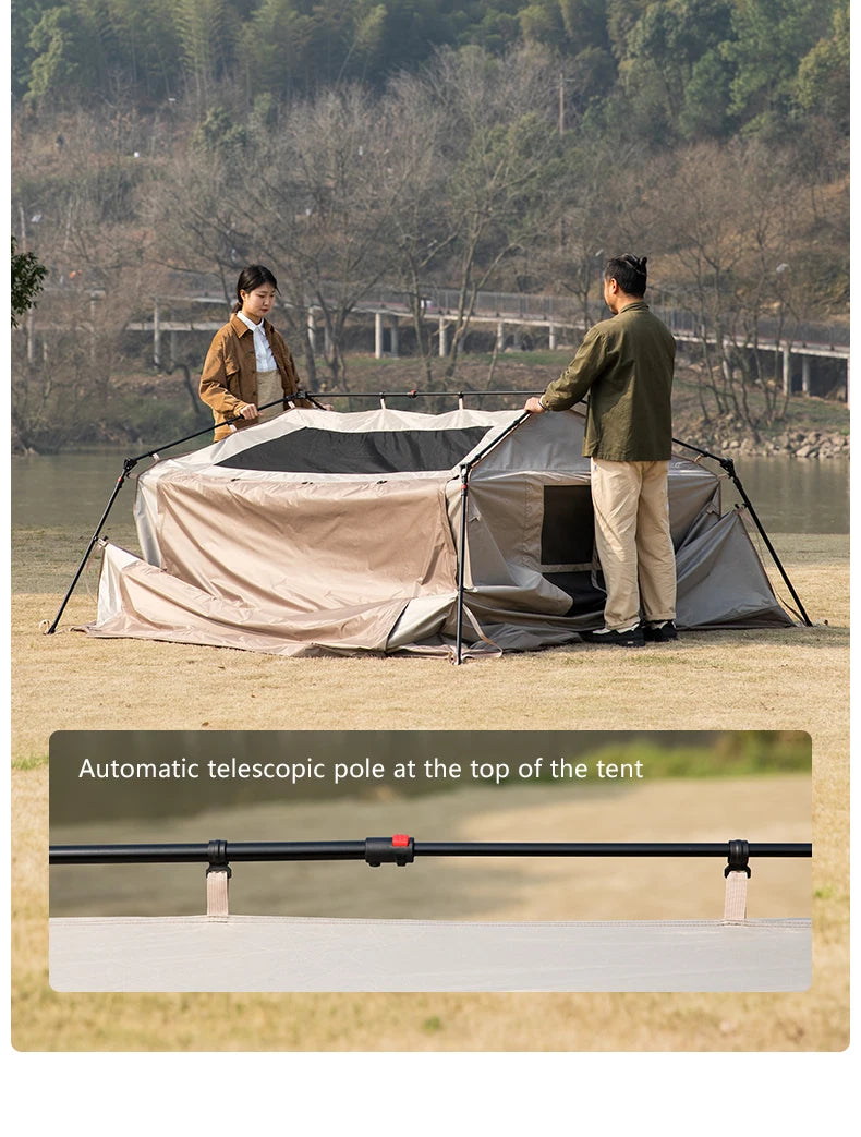 Automatic Camping Tent for 3–4 Persons – Waterproof Family Tent with One-Touch Setup & Canopy Trekker Essentials