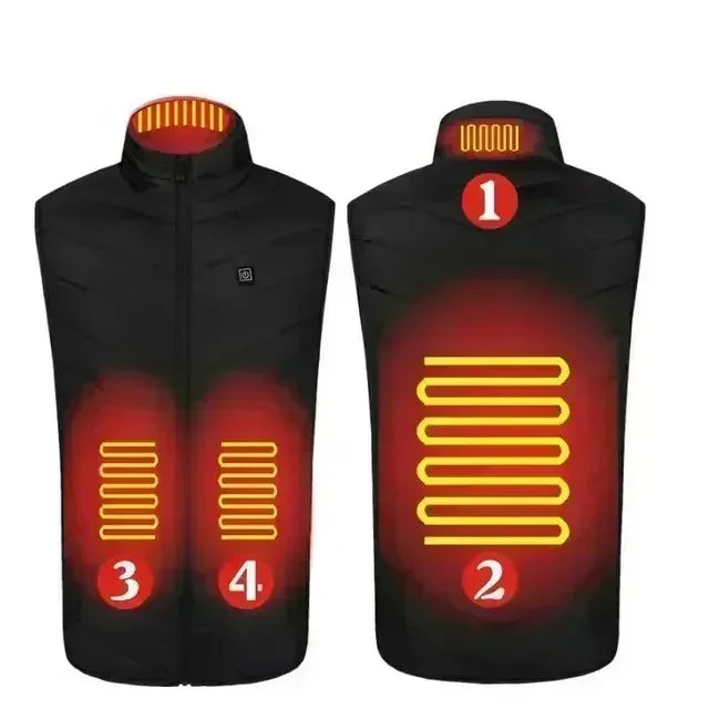 21-Zone Self-Heating Vest with USB Power | Men's & Women's Thermal Heated Jacket for Outdoor Activities
