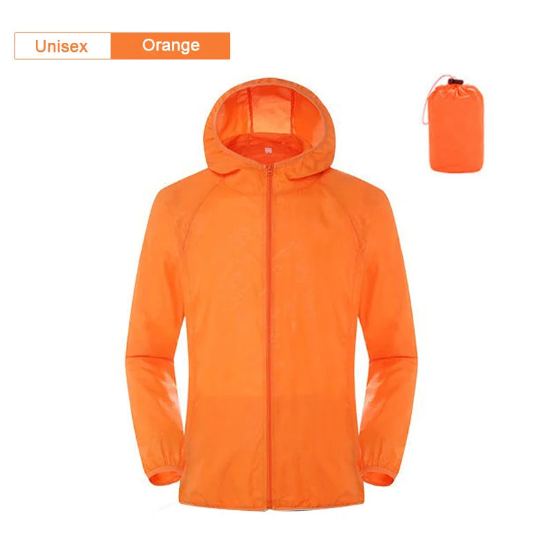 Camping Waterproof Jacket Men Women Windbreaker Men Raincoat Rain Jacket Men Waterproof Hiking Climbing Clothes Sun Protection Trekker Essentials