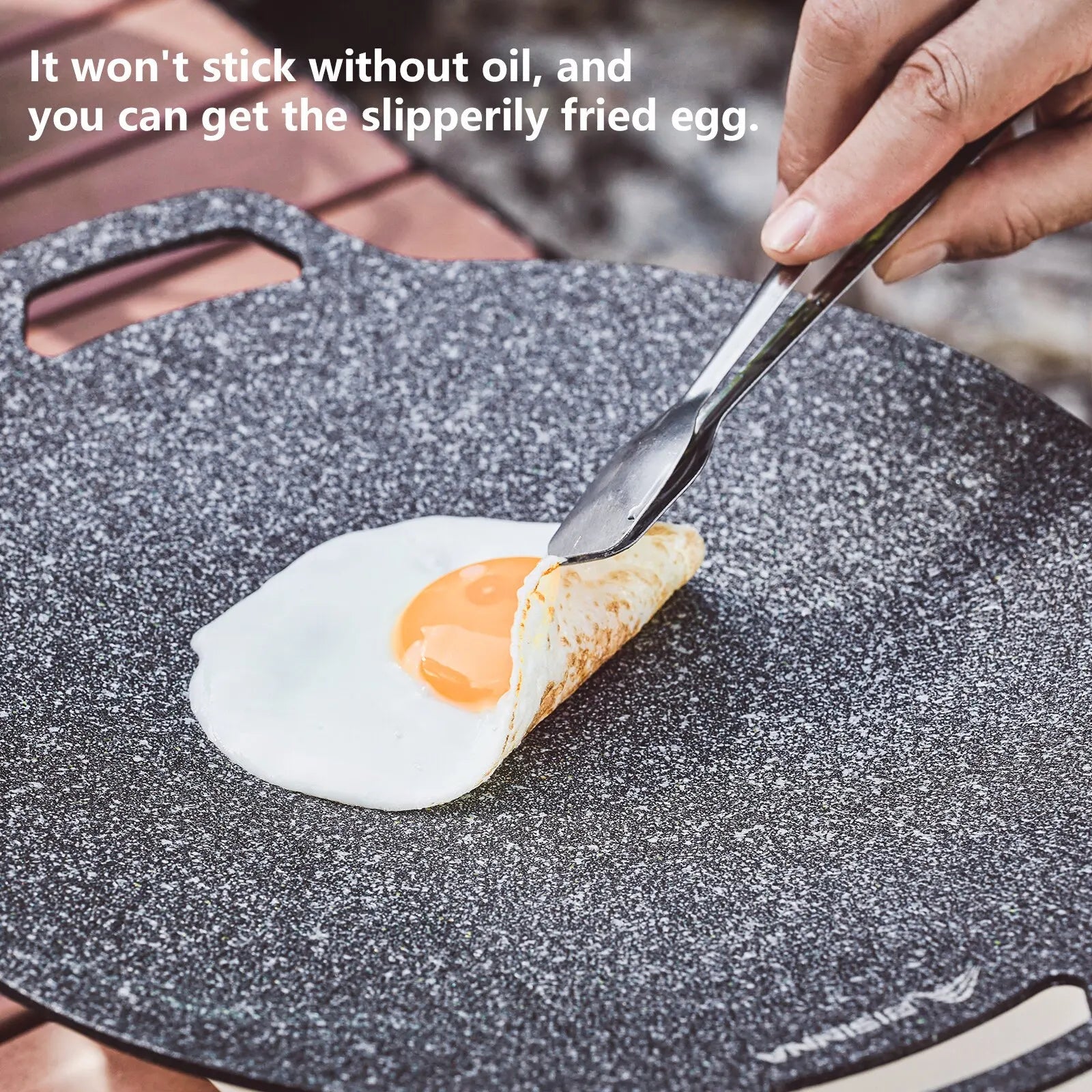 30CM Non-Stick BBQ Grill Pan – Portable Outdoor Camping Grill Plate for Stovetop & Barbecue Cooking Trekker Essentials