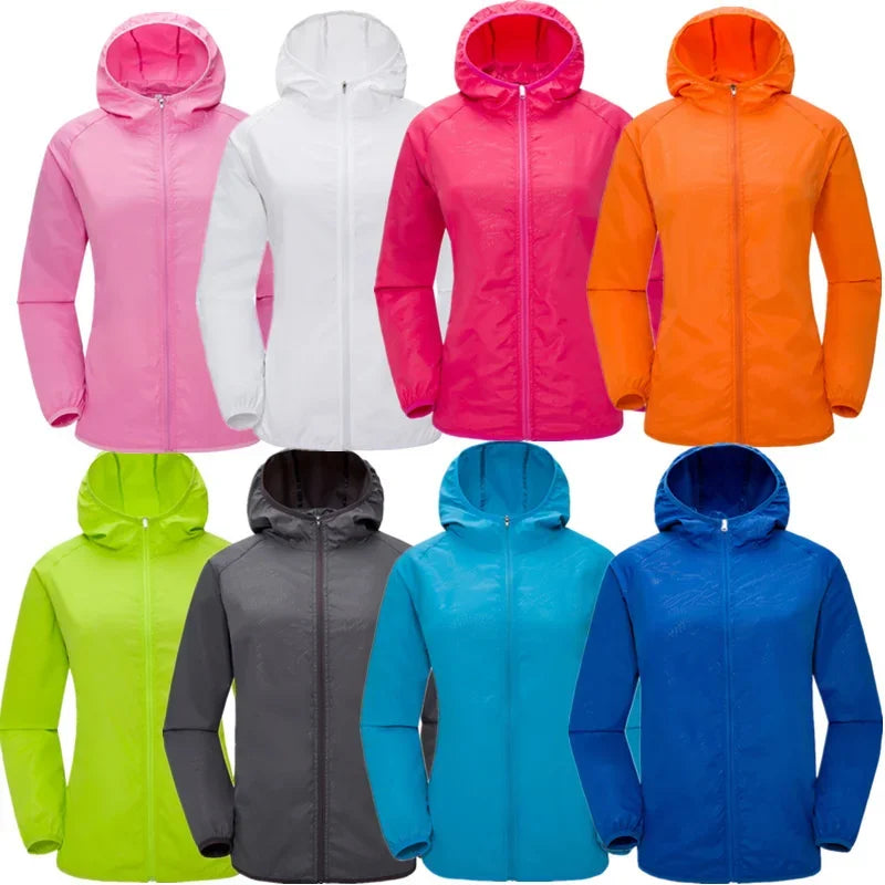 Camping Waterproof Jacket Men Women Windbreaker Men Raincoat Rain Jacket Men Waterproof Hiking Climbing Clothes Sun Protection Trekker Essentials