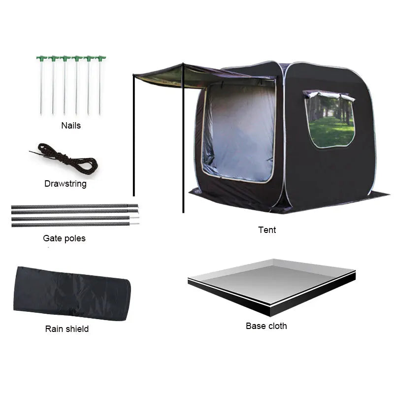 SUV Car Rear Tent – Waterproof Trunk Camping Tent with Awning for Family Outdoor Travel (5–8 Person) Trekker Essentials