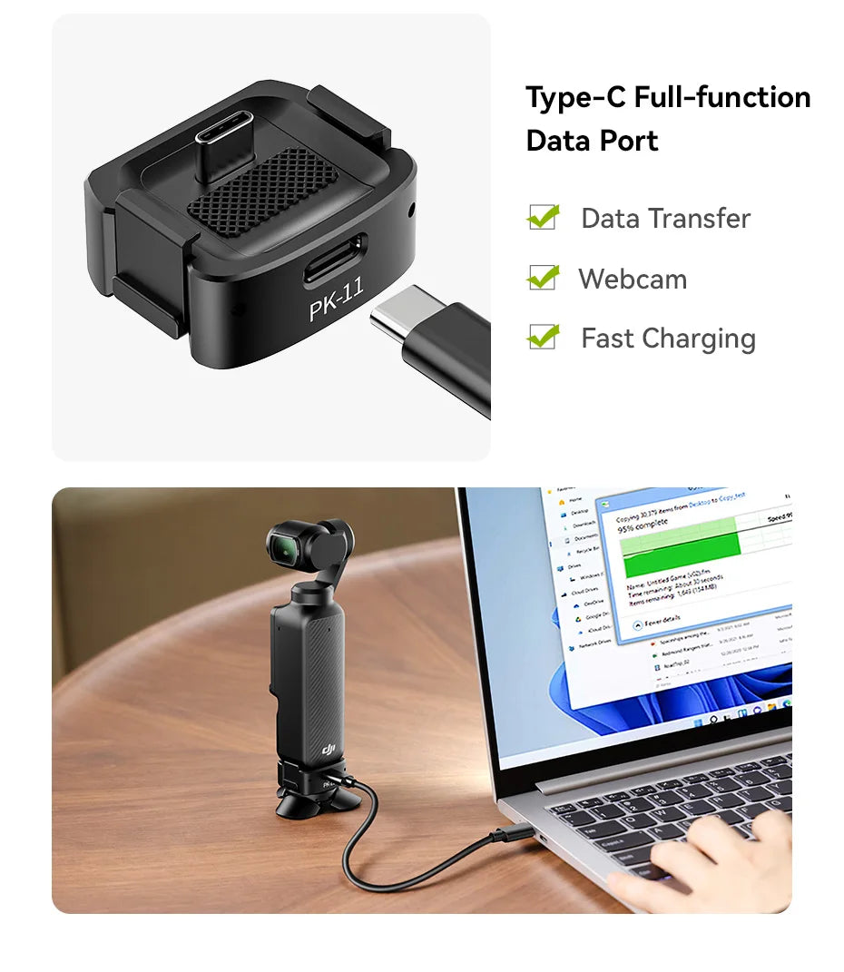 Kit de mini trípode Ulanzi Pocket 3 para DJI Osmo Pocket 3 - PK-08 + PK-11