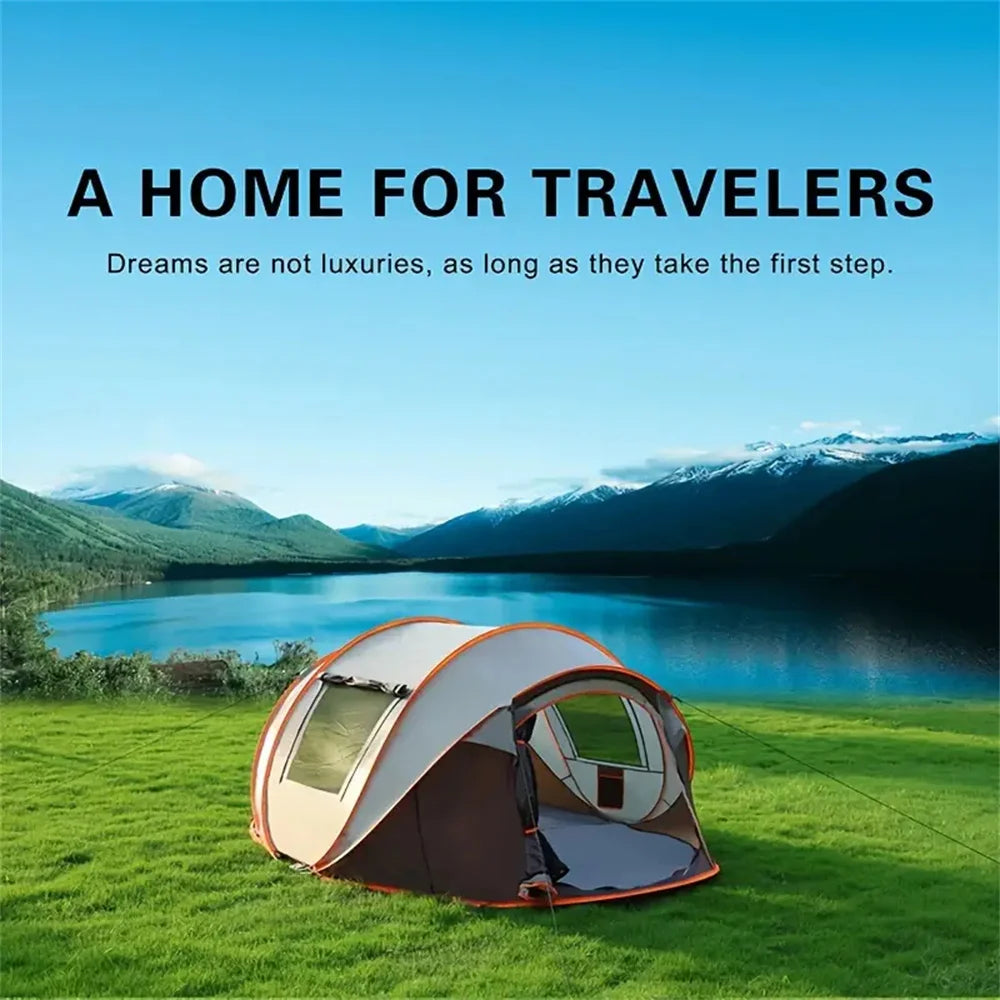 5-8 people quick opening hand throw tent waterproof camping boat tent outdoor tent fully automatic pop-up Trekker Essentials