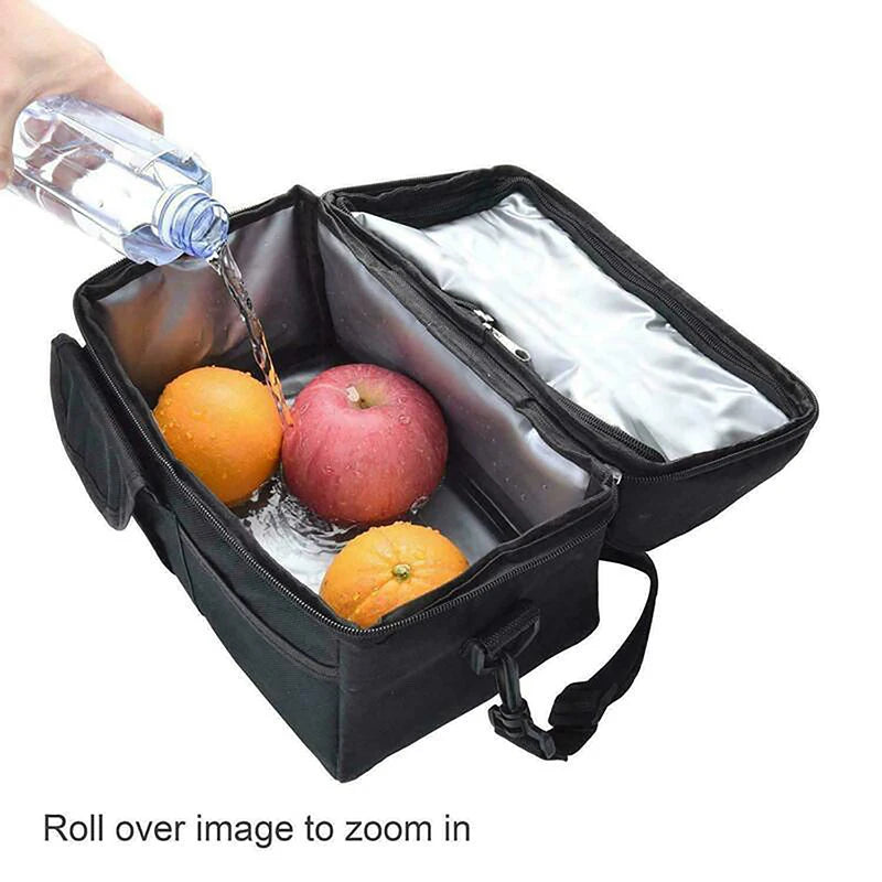Large Leak-Proof Insulated Cooler Bag – Dual Compartment Lunch Tote for Camping & Travel