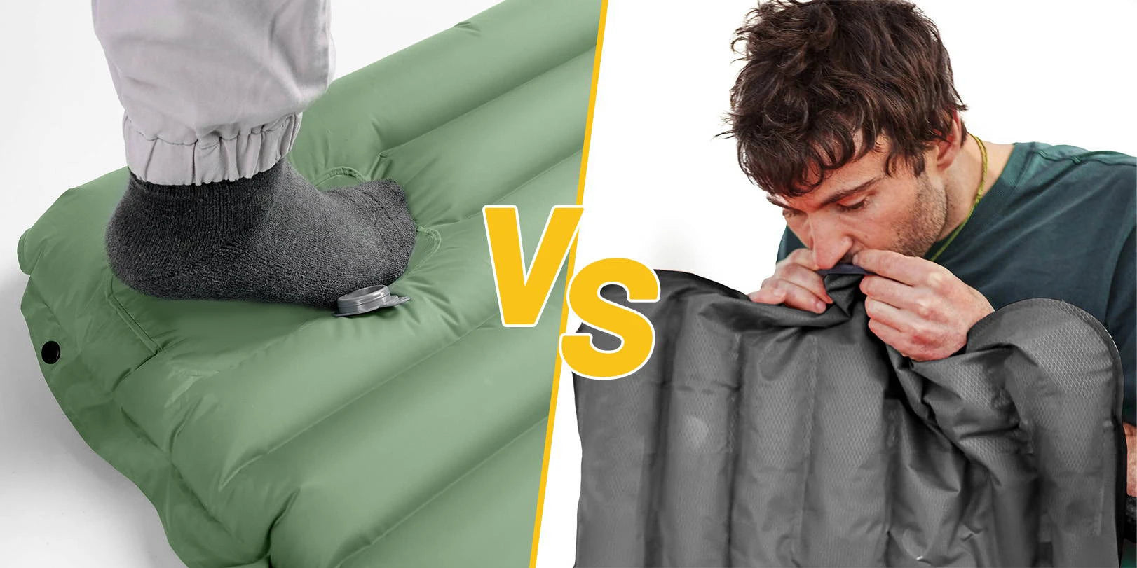 Ultra-Light 10cm TPU Inflatable Camping Pad with Built-In Pump