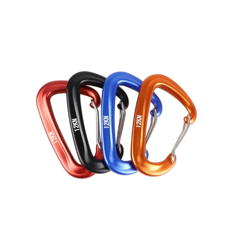 D-Shaped Carabiner Clips (1/8 PCS) – 12KN Heavy Duty Aluminum Hooks for Camping, Hammocks & Outdoor Gear Trekker Essentials