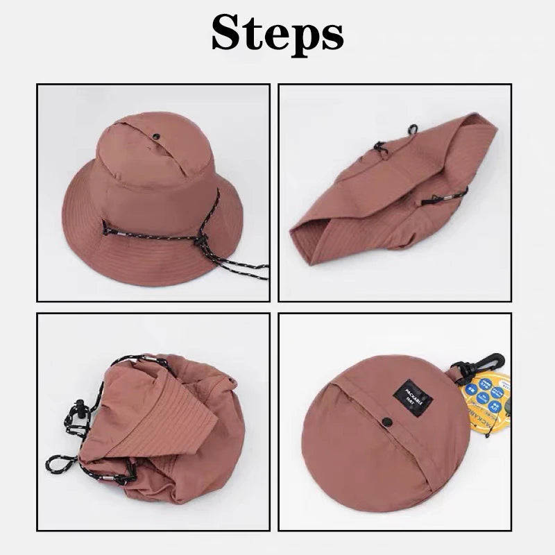 Gorras de pescador de secado rápido: sombreros de pescador plegables e impermeables para actividades al aire libre en verano.