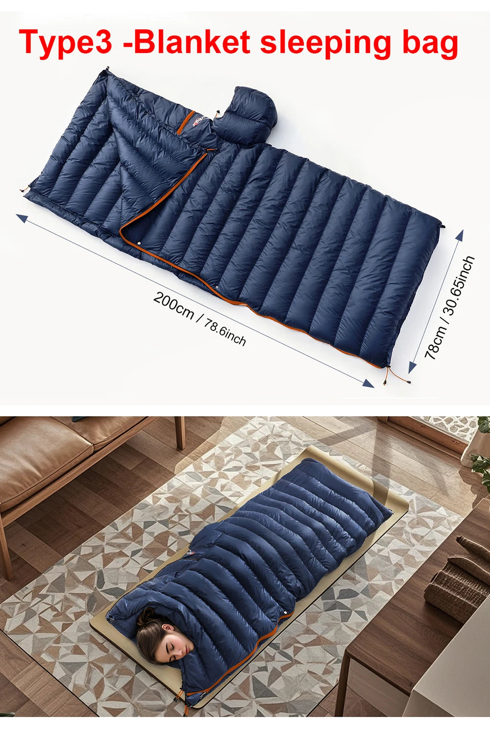 All-Season Wearable Sleeping Bag: 3-in-1 Poncho, Camping Blanket & Envelope Sleeping Bag for Adults
