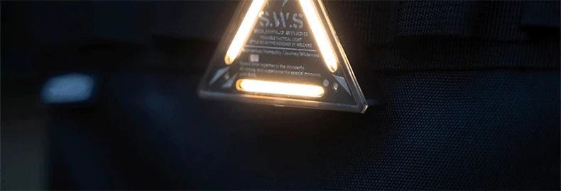 WELLHIKE Outdoor Tactical Triangle Light SWS Riding Night Light Badge Warning Backpack Decoration Camping Mini Hanging Lights Trekker Essentials