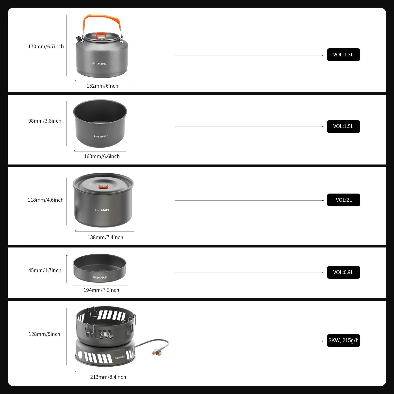 Ultralight Camping Cookware Set with Gas Burner – 5+ Person Aluminum Alloy Pot System for Hiking, Backpacking & Picnics