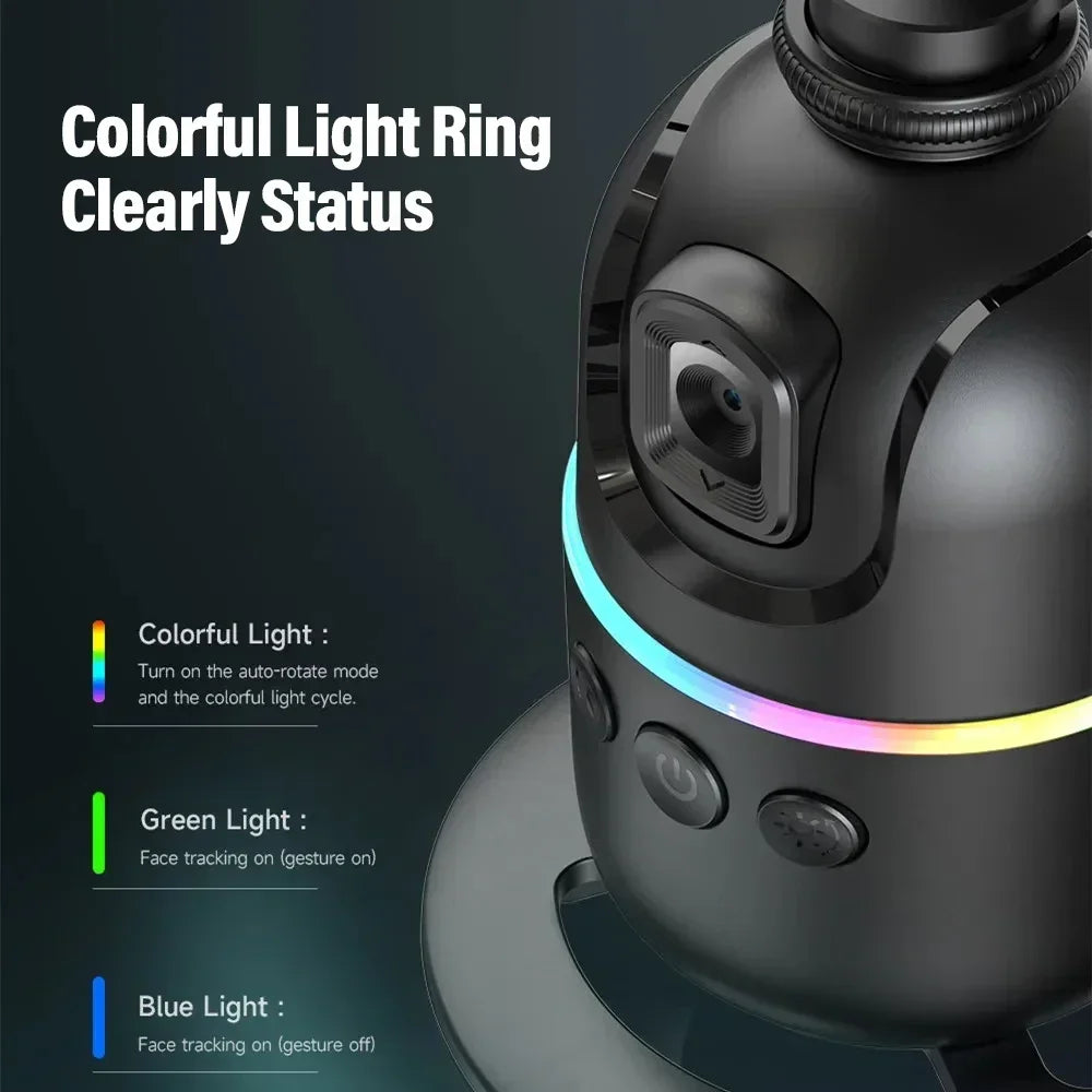 360° Auto Face Tracking Gimbal Tripod with Gesture Control & Remote