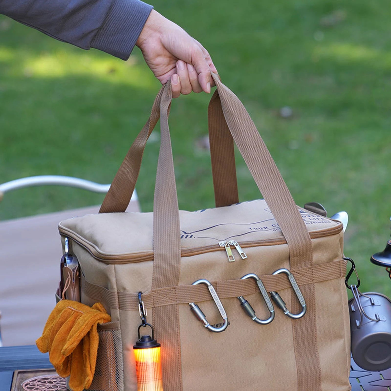 30L 42L Tactical Camping Storage Bag Insulated Folding Box Waterproof Picnic Tableware Field Equipment Outdoor Gear Organizer Trekker Essentials
