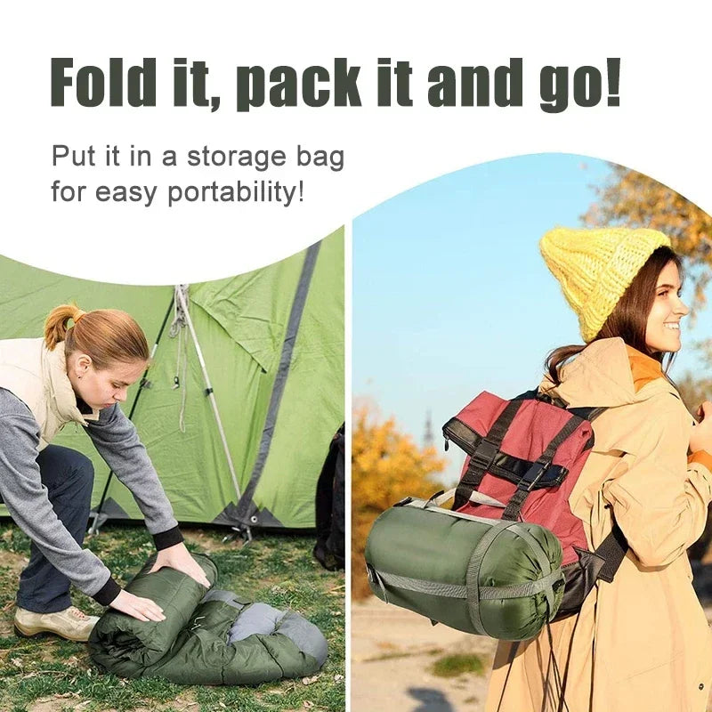 Camping Sleeping Bag Ultralight Waterproof 4 Season Warm Envelope Backpacking Sleeping Bags for Outdoor Traveling Hiking Trekker Essentials