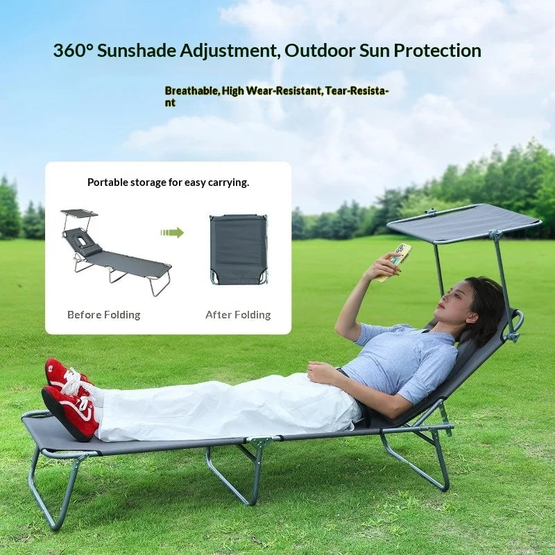 Lightweight Foldable Camping Cot Portable Aluminum Frame Elevated Bed Easy Setup Heavy Duty Single Outdoor Backpacking Camp Bed