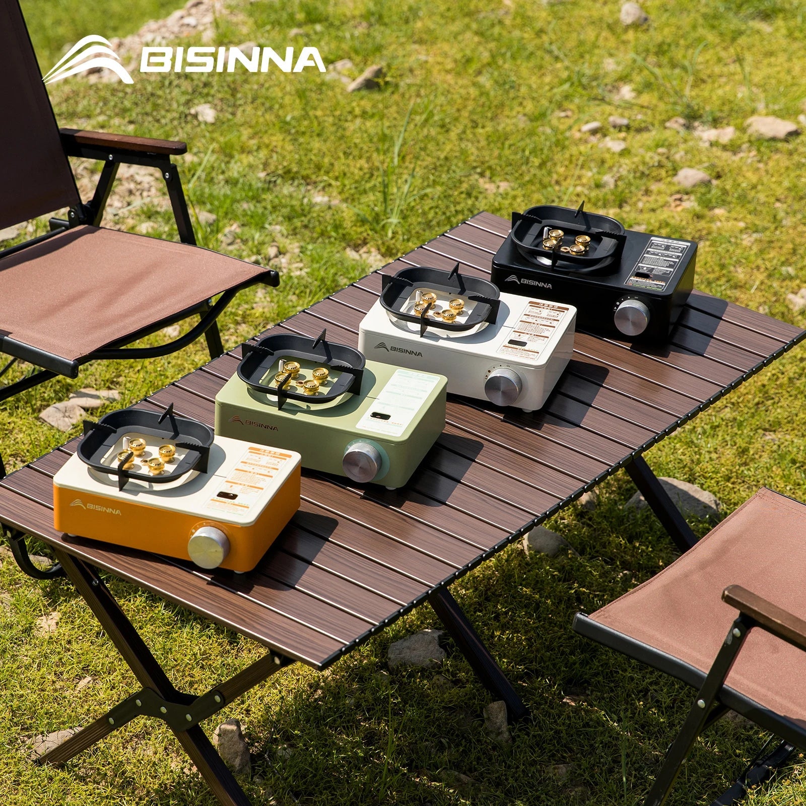 BISINNA Camping Gas Stove 5800W High Firepower Outdoor Portable Cassette Burner for Picnic Hiking Trekking Trekker Essentials