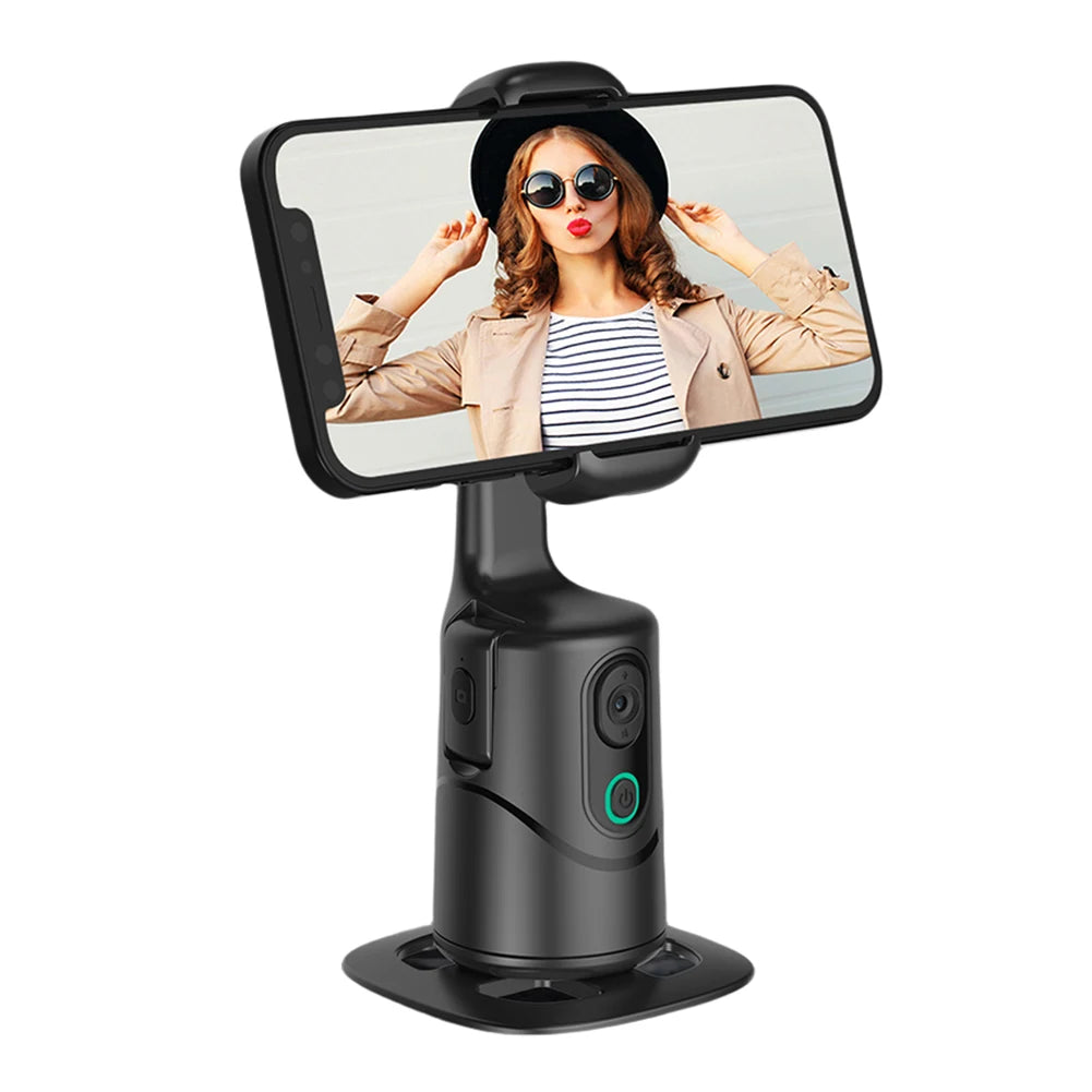 360° Auto Face Tracking Phone Tripod with Gesture Control & Fill Light – Smart Stabilizer for TikTok, Live Streaming, and Video Recording