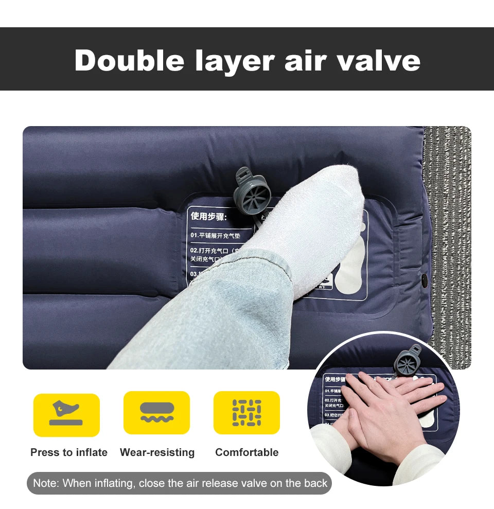 Outdoor Thicken Camping Mattress Ultralight Self-inflating Air Mattress Built-in Inflator Pump For Travel Hiking Fishing Trekker Essentials