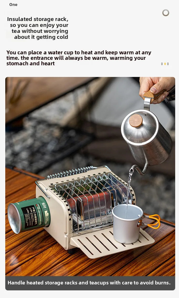 Portable 1200W Outdoor Gas Heater Stove – Smokeless Camping & Picnic Heater