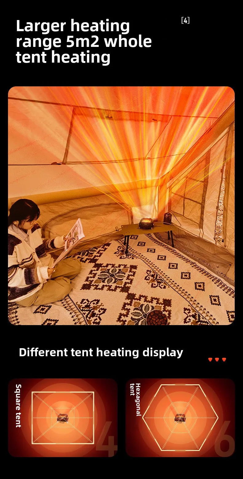 Portable Infrared Propane Heater | 3500W Split Gas Stove for Camping & Outdoor Windproof Heating