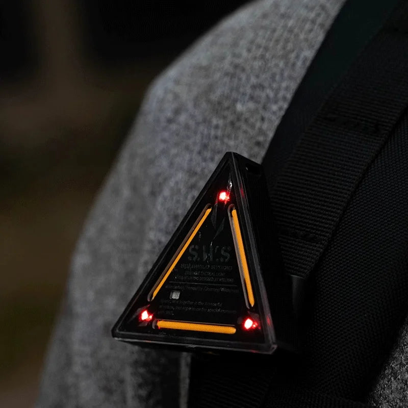 WELLHIKE Outdoor Tactical Triangle Light SWS Riding Night Light Badge Warning Backpack Decoration Camping Mini Hanging Lights Trekker Essentials