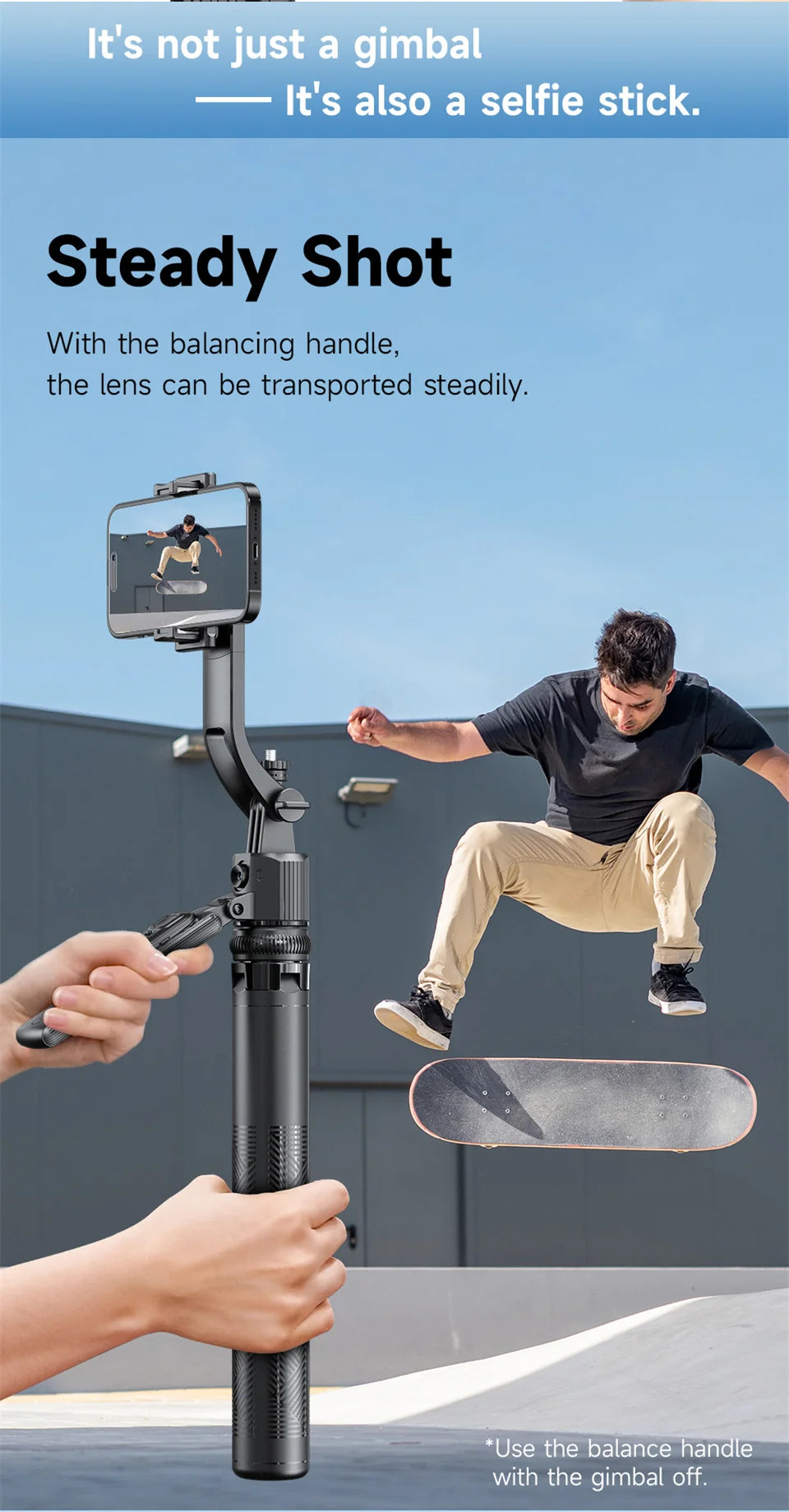 AI Tracking Selfie Stick - 360° Auto-Follow Tripod with Bluetooth Remote