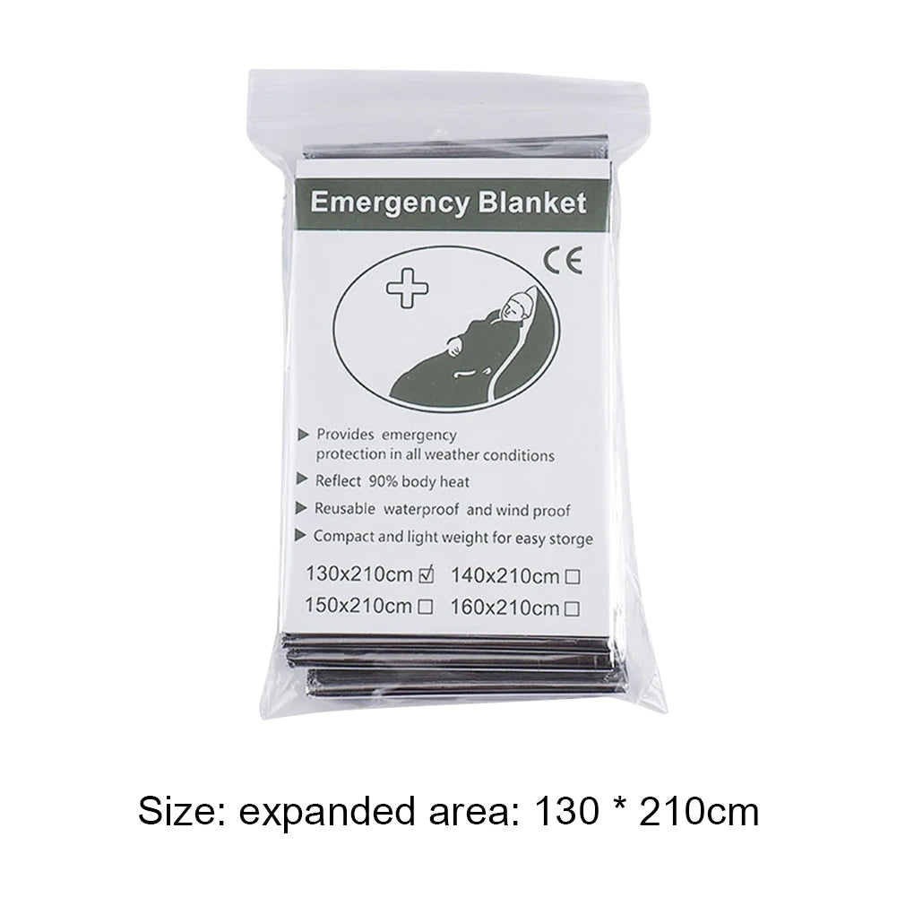 30-1PCS Emergency Rescue Blanket Outdoor Survive First Aid survival blanket Military Rescue Kit Rescue Foil Thermal Blanket ﻿ Trekker Essentials