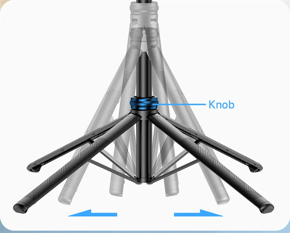 AI Tracking Selfie Stick - 360° Auto-Follow Tripod with Bluetooth Remote