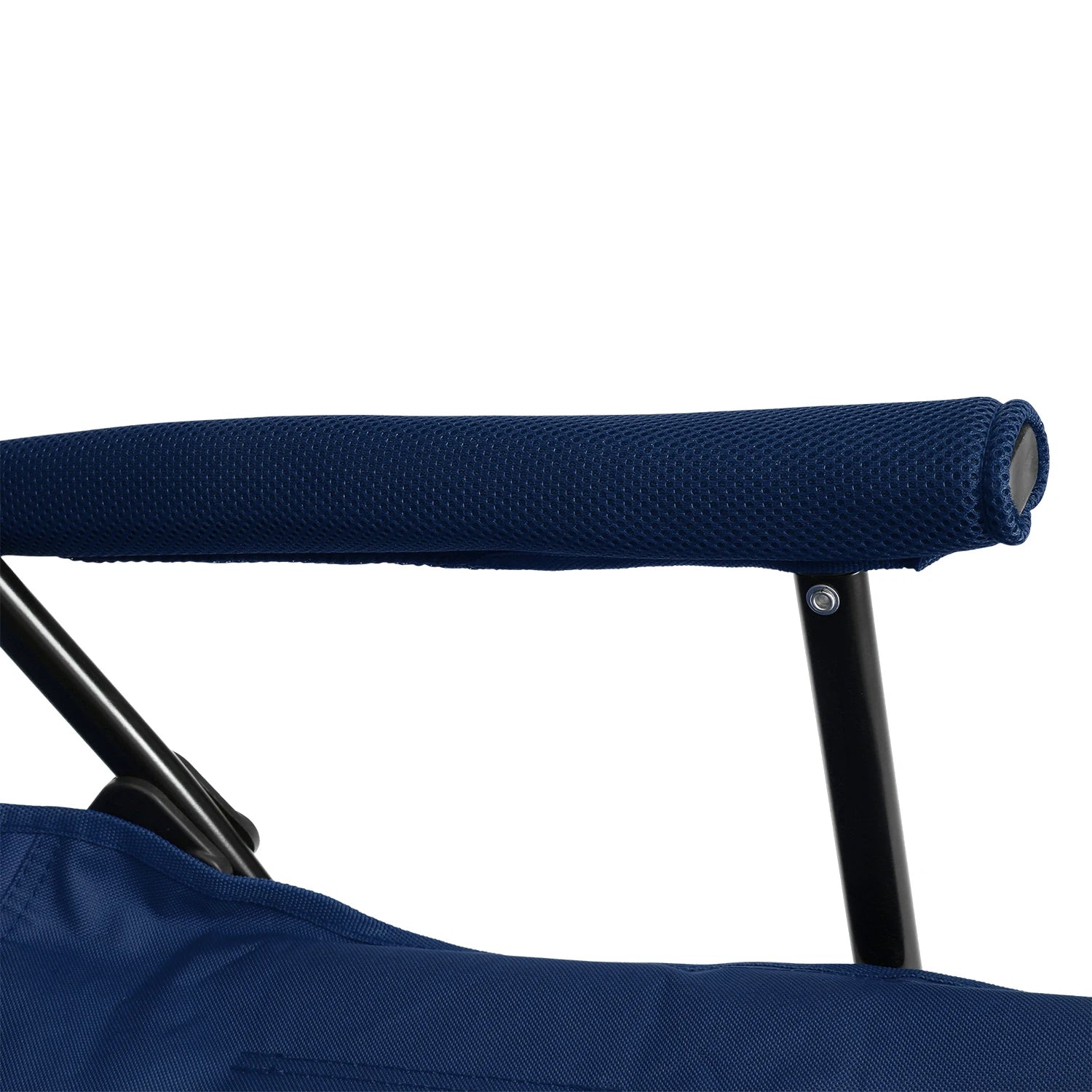 Outdoor Camping Chair, Portable Folding Lounge Moon Chair With Armrests, Drink Holder & Backrest For Outdoor Fishing Camping Trekker Essentials
