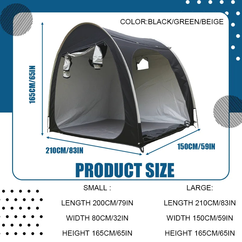 Portable Bike Shelter Storage Tent – Aluminum Alloy Frame, Oxford Fabric, Weatherproof Bicycle Cover Trekker Essentials