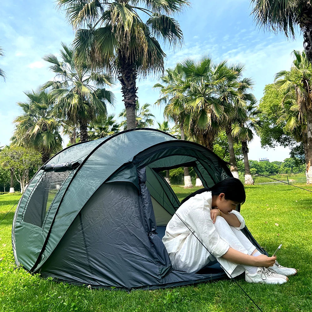 5-8 people quick opening hand throw tent waterproof camping boat tent outdoor tent fully automatic pop-up Trekker Essentials