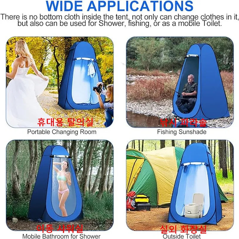 Portable Pop-Up Shower Tent – Outdoor Privacy Shelter for Camping, Beach & Travel (Toilet / Changing Room) Trekker Essentials
