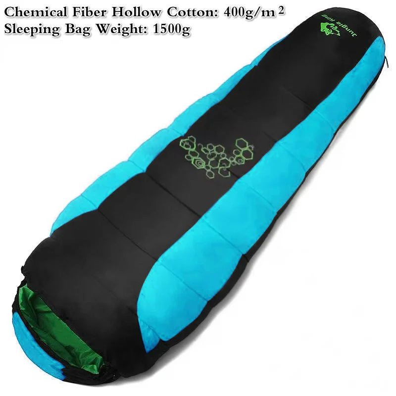 Thickened Cotton Sleeping Bag for Winter: 4-Season Mummy Bag with Adjustable Temperature Ratings