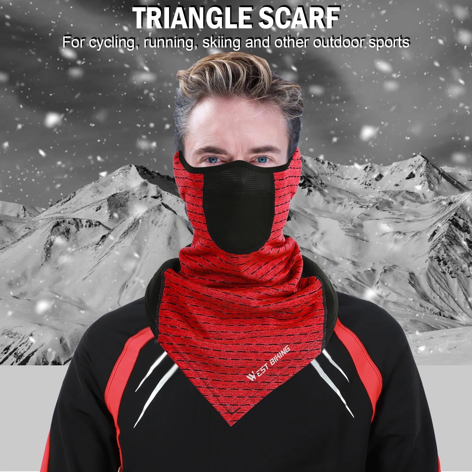 WEST BIKING Winter Windproof Ski Warm Mask Fleece Running Fishing Hiking Scarf Cycling Motorcycle Neck Warmer Thermal Sport Gear Trekker Essentials