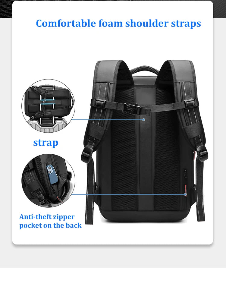 Travel Men 17 inch Laptop Backpack vacuum compression Backpack Business Large Capacity school Backpack expand outdoor backpack Trekker Essentials