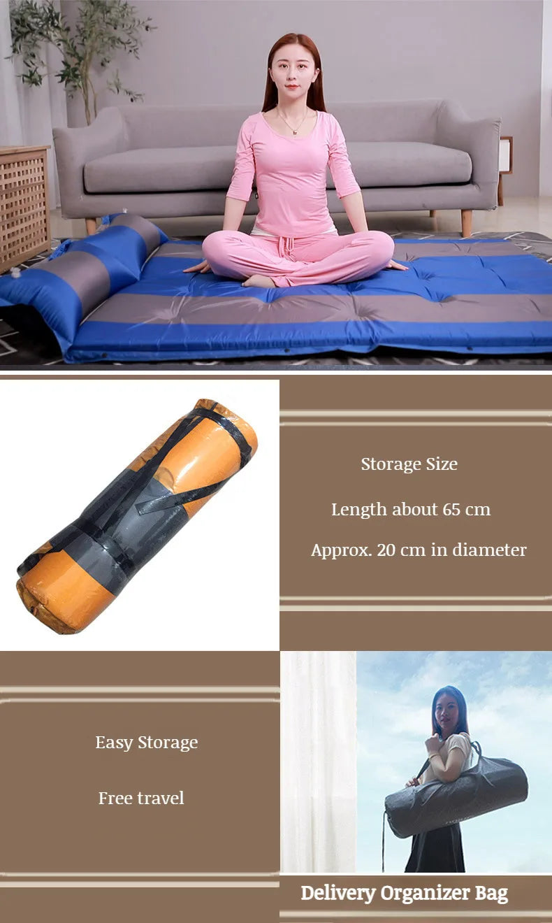 Car Automatic Iatable Bed SUV Car Folding Air Mattress Portable Back Seat Blow-up Sleeping Pad For Vehicle Trunk Travel Camping