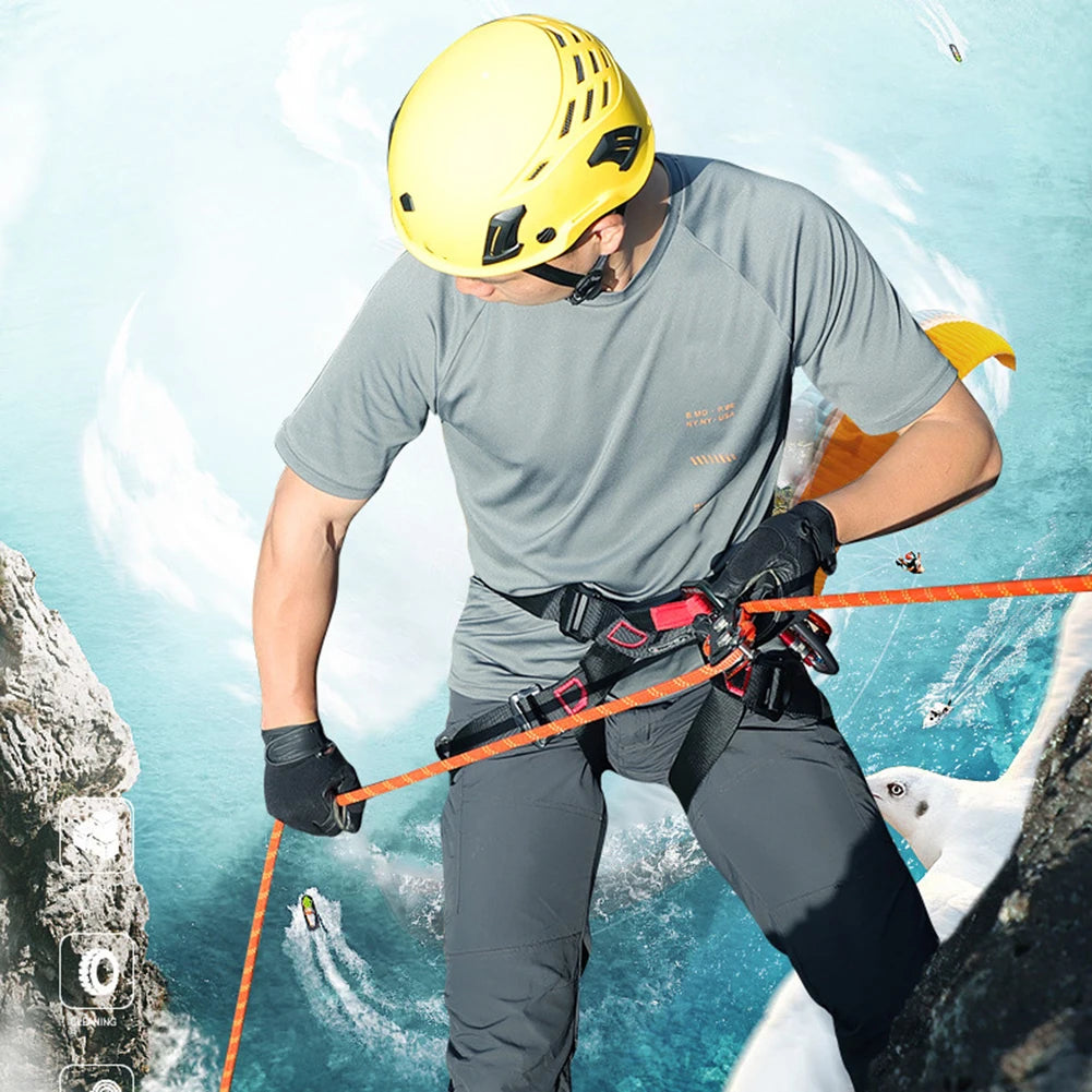 Professional Rock Climbing Harness - Adjustable Half Body Safety Belt for Mountaineering & Aerial Work