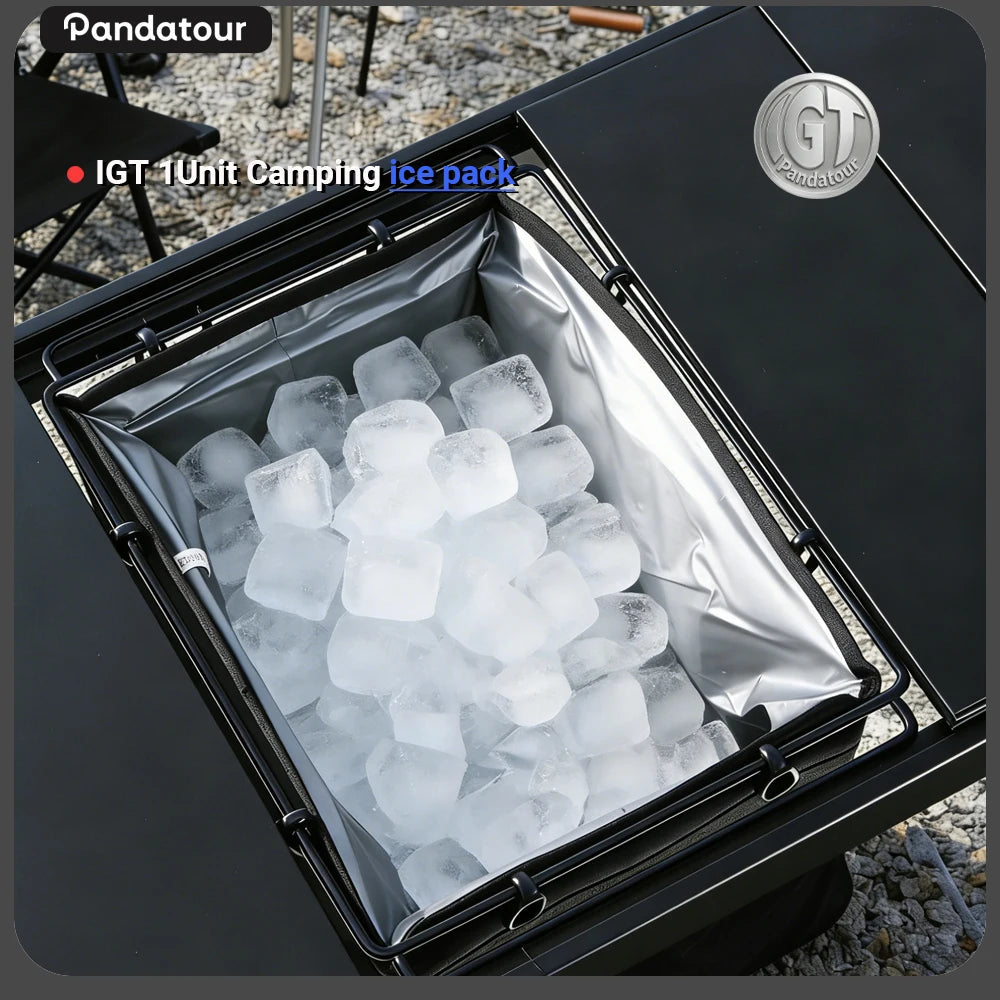 Pandatour IGT 1Unit Camping Table ice Bucket incubator Refrigerated Picnic iced Drink ice Bag Water Storage insulation Bag Trekker Essentials