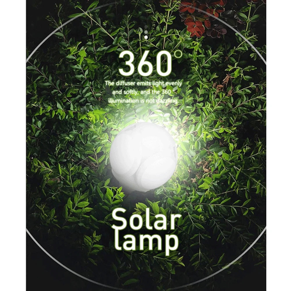 Solar LED Camping Light Bulb – 500LM Rechargeable Portable Lantern with USB Charging & 5 Lighting Modes Trekker Essentials