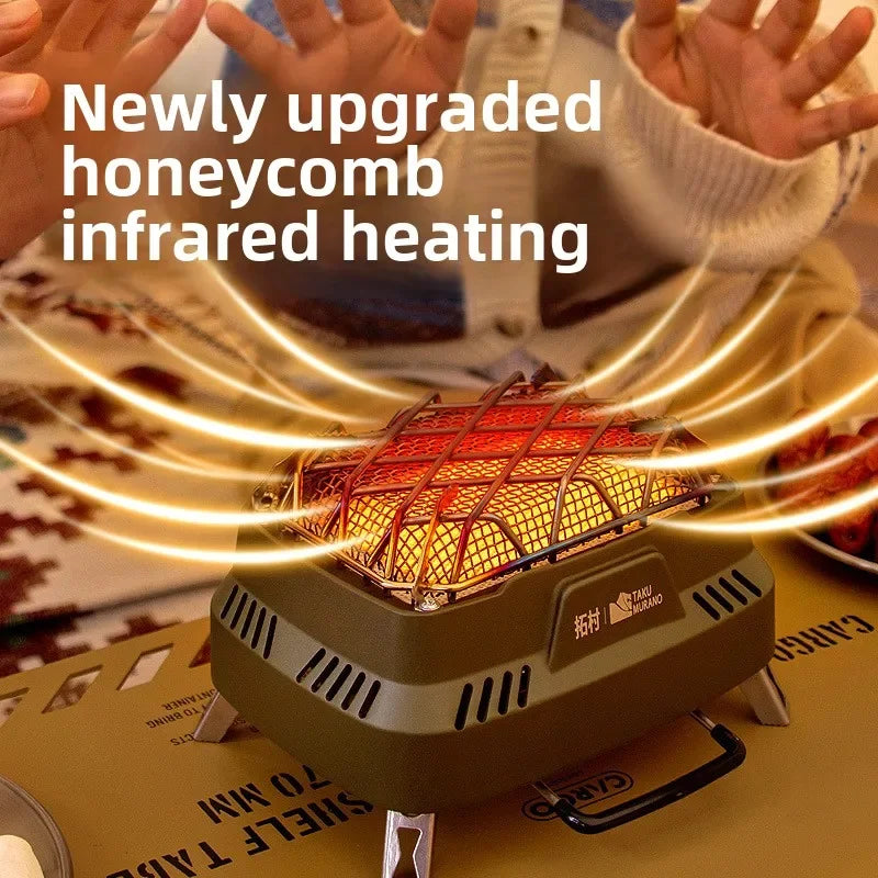 Portable Infrared Propane Heater | 3500W Split Gas Stove for Camping & Outdoor Windproof Heating
