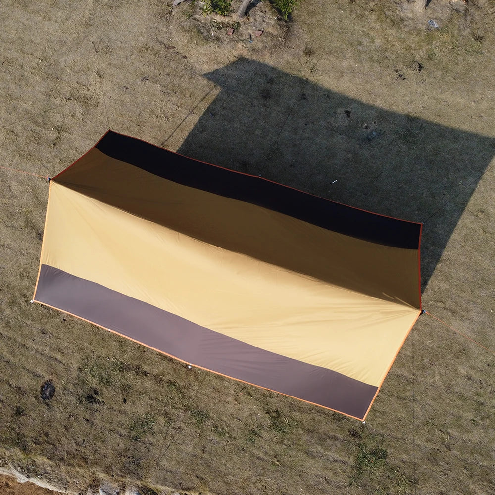 Oxford Large Tarp Waterproof 4x6m Sun Shelter Outdoor Camping Awning Tent Big Tarp Shade Canopy for Family Beach Hiking Trekker Essentials