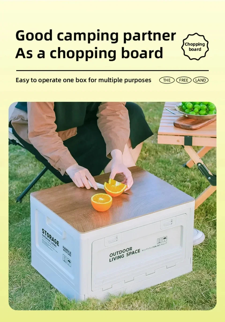 Foldable Camping Storage Box – 27L/50L Large Capacity Organizer for Outdoor, Picnic & Car Trunk