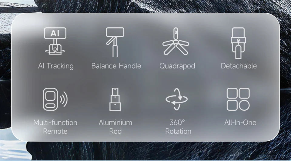 AI Tracking Selfie Stick - 360° Auto-Follow Tripod with Bluetooth Remote