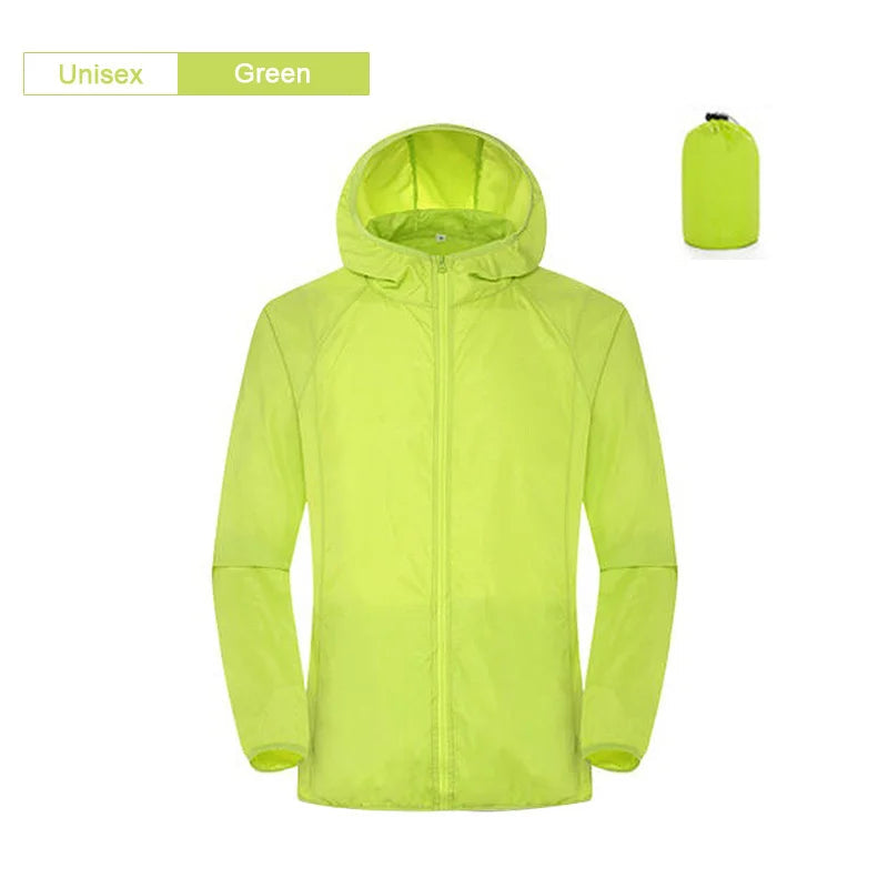 Camping Waterproof Jacket Men Women Windbreaker Men Raincoat Rain Jacket Men Waterproof Hiking Climbing Clothes Sun Protection Trekker Essentials
