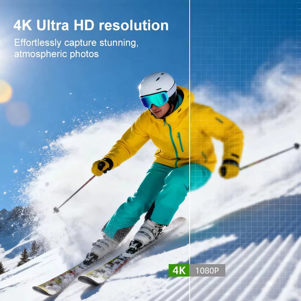 ANSVICAM 4K Wifi Pocket Vlogging Camera 330° Auto Rotatable Touch Screen Sports DV Bodycam Face Tracking Portable Action Cameras Trekker Essentials