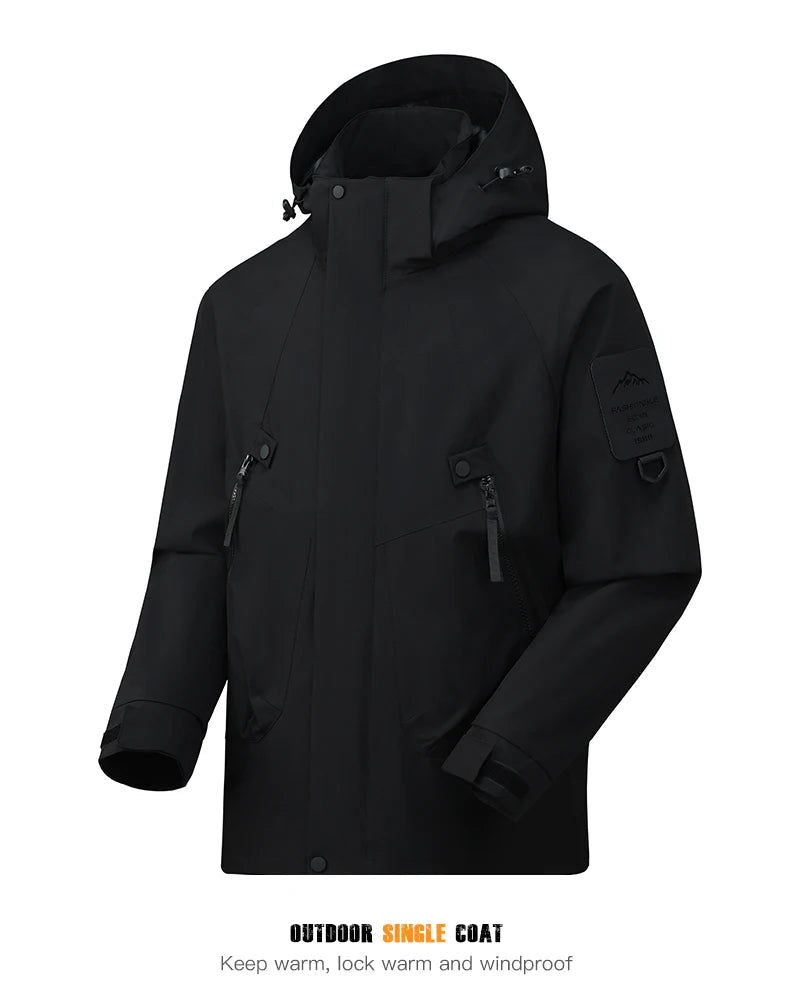 LNGXO Unisex Waterproof Outdoor Jacket Windbreaker Rain Coat for Climbing Hiking Camping Trekking Men Women Windproof Breathable Trekker Essentials