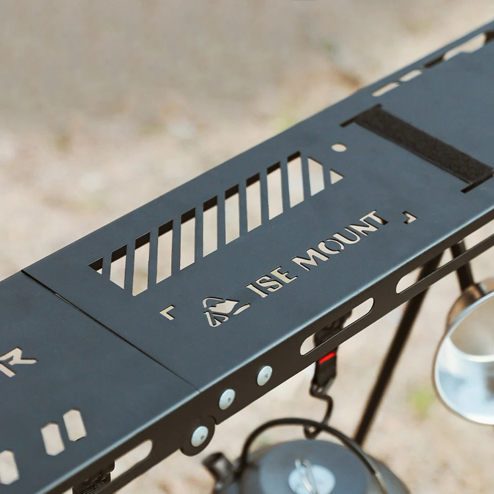 Foldable Camping Tripod Top Plate – High-Strength Hanging Rack with BBQ Holes for Picnics, Hiking & Outdoor Cooking